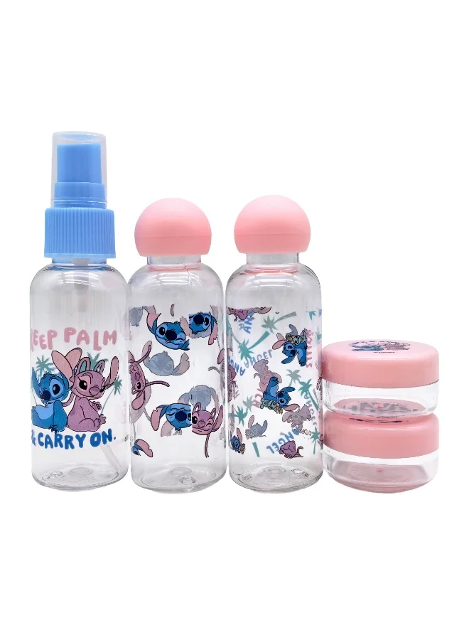 ديزني مجموعة زجاجات ديزني ستيتش للسفر بسحاب