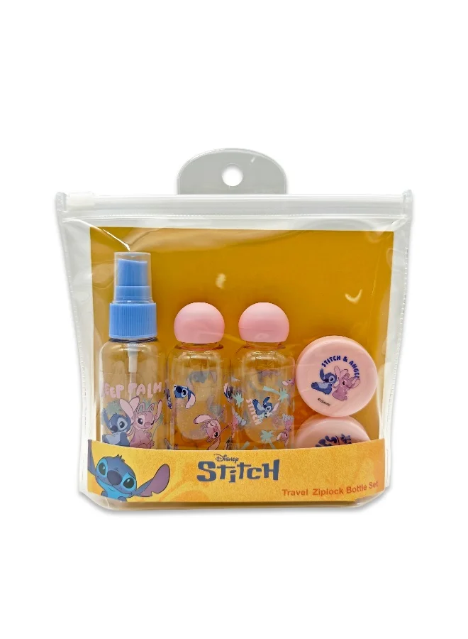 ديزني مجموعة زجاجات ديزني ستيتش للسفر بسحاب