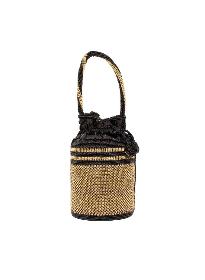 Dollar's Women Jute Potli Bag, Ethnic Embroidered Clutch Purse, Wedding Clutch Bag, Bridal Potli Pouch, Ladies Evening Bag, Festive Party Bag, Traditional Carry Bag (Antique Black) - Image 1