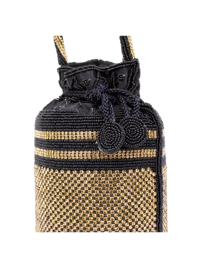 Dollar's Women Jute Potli Bag, Ethnic Embroidered Clutch Purse, Wedding Clutch Bag, Bridal Potli Pouch, Ladies Evening Bag, Festive Party Bag, Traditional Carry Bag (Antique Black) - Image 2