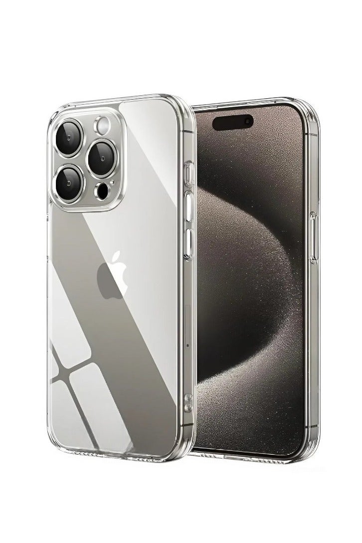 اس-توب جراب شفاف لموبايل ايفون 15 برو - حماية من السقوط ومقاوم للخدش، مضاد للاصفرار مع طبقة حماية مزدوجة وتصميم نحيف وشفاف