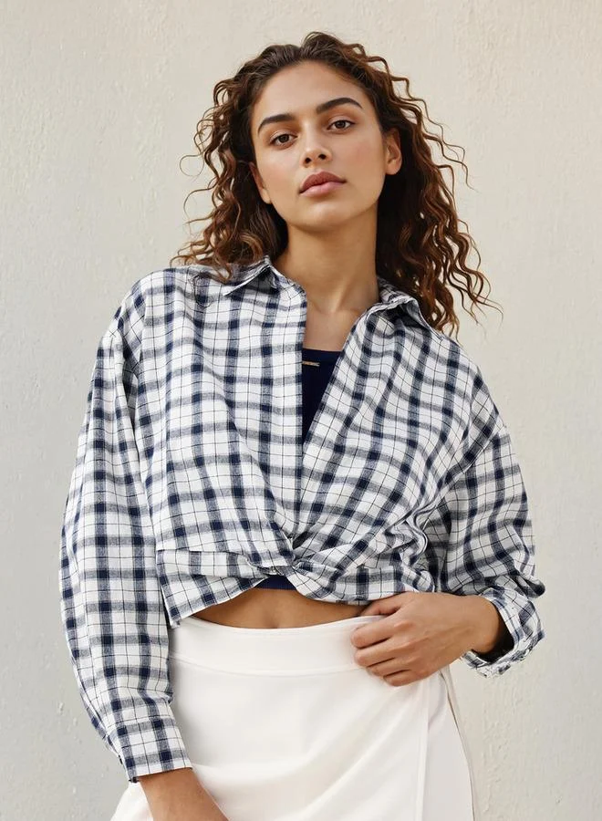 Lee Cooper Lee Cooper Regular Fit Checked Cotton Shirt