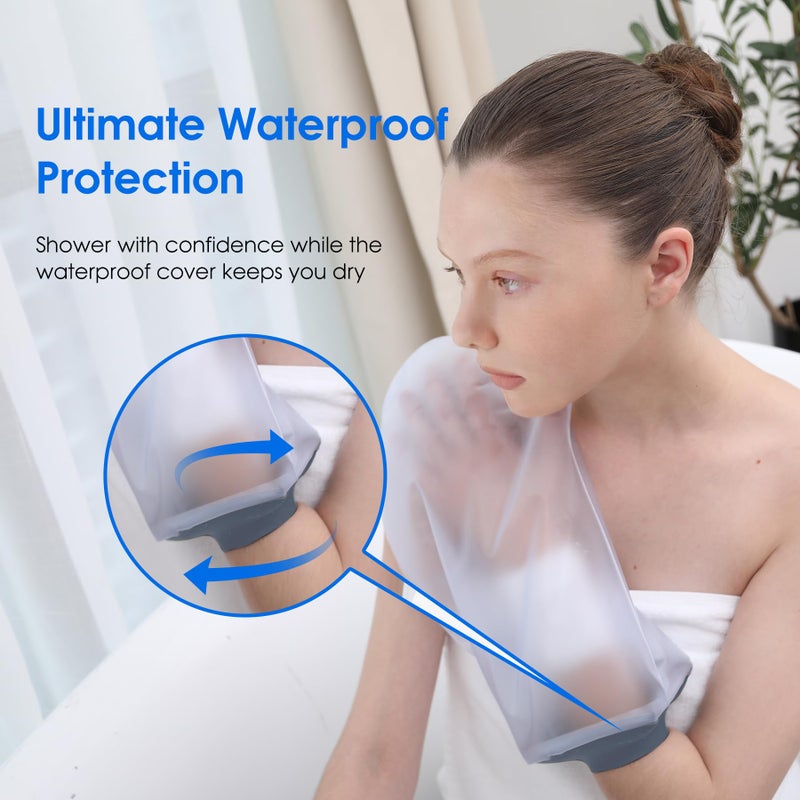 COMFYTHERA Waterproof Hand Cast Cover for Shower Wound Protector Bath Adult Watertight Cast Bag Showering for Surgery Wrist, Finger, Reusable Durable (A-Hand) - Image 4