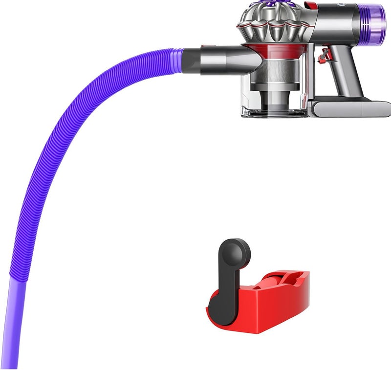 Nukisa ملحق شفط الوبر من المجفف متوافق مع مكنسة الأتربة اللاسلكية Dyson من طرازات V15، V12، V11، V10، V8، V7 (Gen5)، مجموعة أدوات تنظيف مروحة المجفف المرنة، يحتوي على قفل للمفتاح، لذا لا حاجة للضغط على المفتاح بقوة. - Image 1