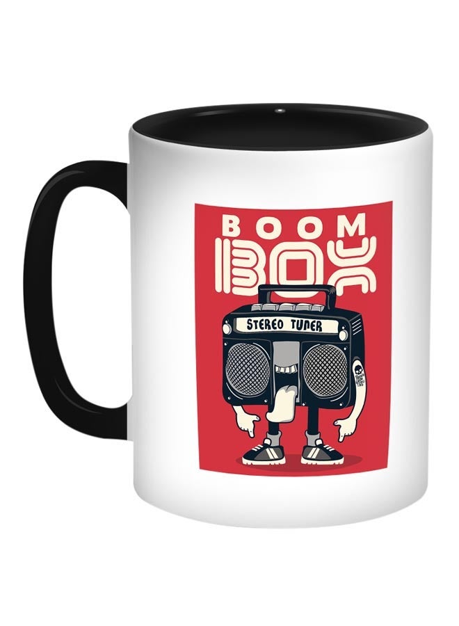 RYN A Classic Recorder Printed Coffee Mug White/Red/Black 11ounce