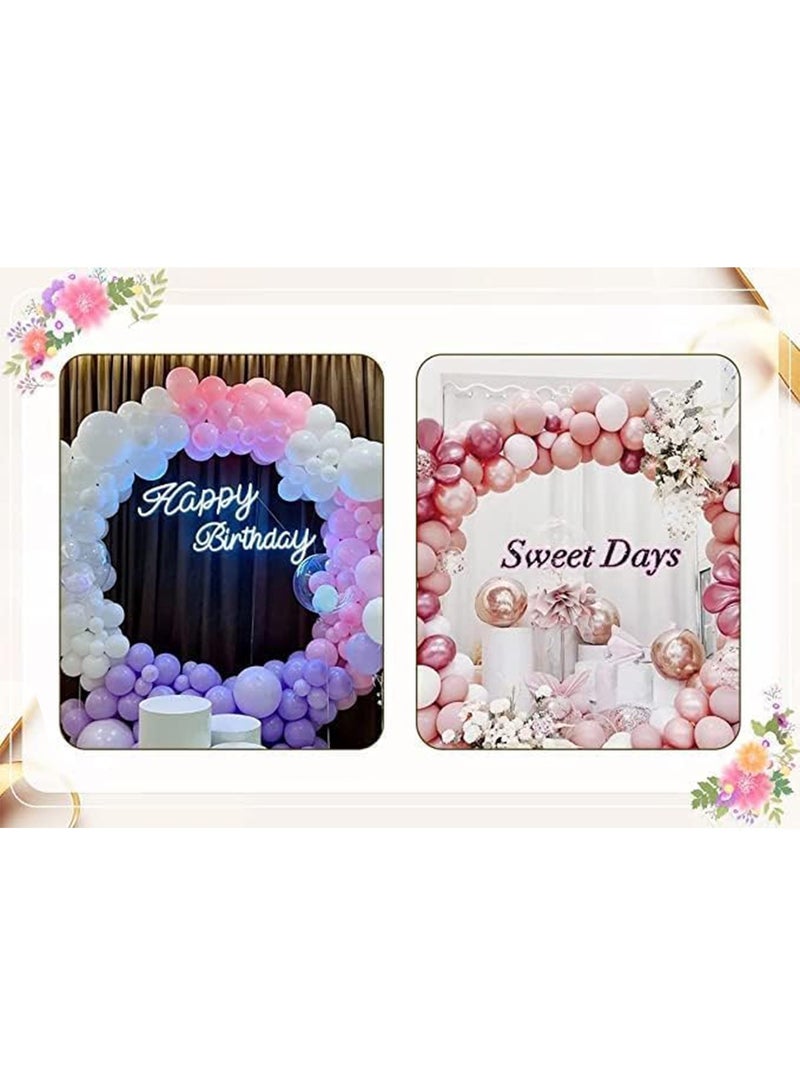 GT-Wheel Balloon Arch Round Backdrop Stand Reusable Metal Circle Frame Arch Stand for Wedding Birthday Party - Image 4