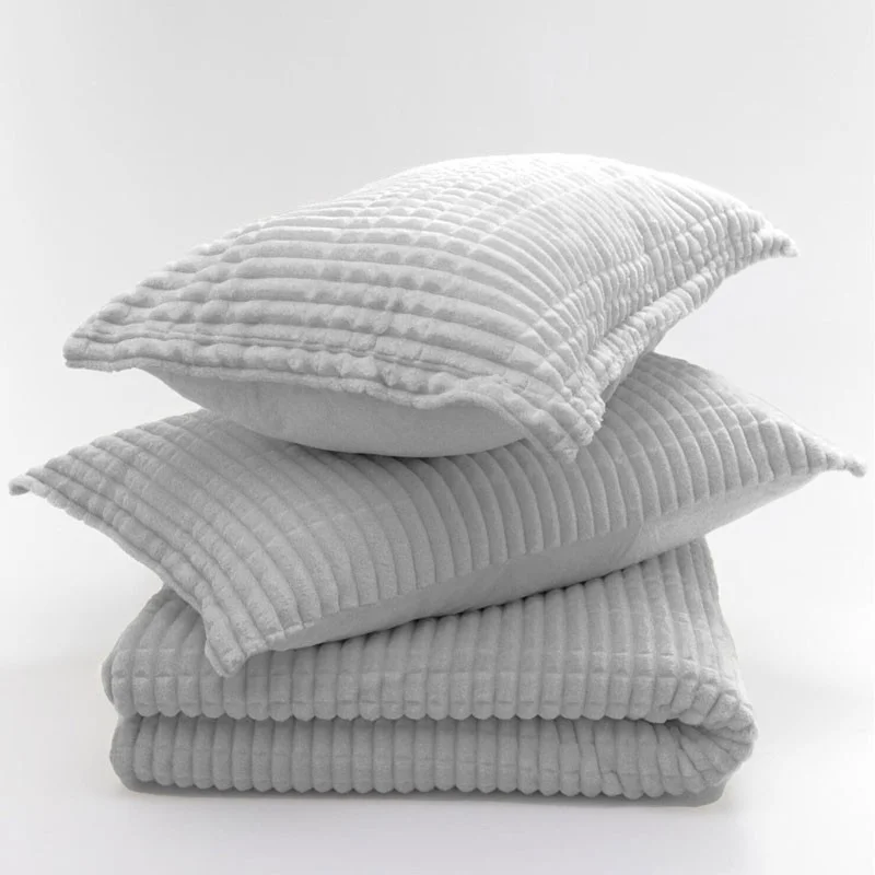 ميرينوس Modern Line Gray Double Bedspread Set