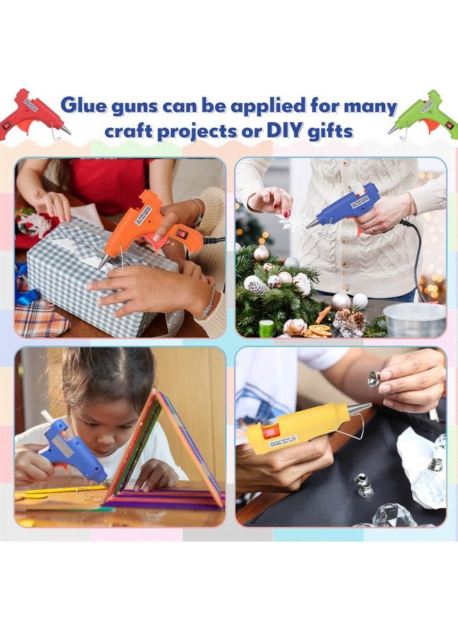 Nuenen 24 Pieces Glue Guns Bulk Mini Hot Glue Guns Craft Glue Guns With Glue Sticks Kids Glue Guns Hot Melt Guns For Arts Crafts Diy School Project Quick Repairs Assorted Color (Assorted Color 24 Pcs) - Image 5