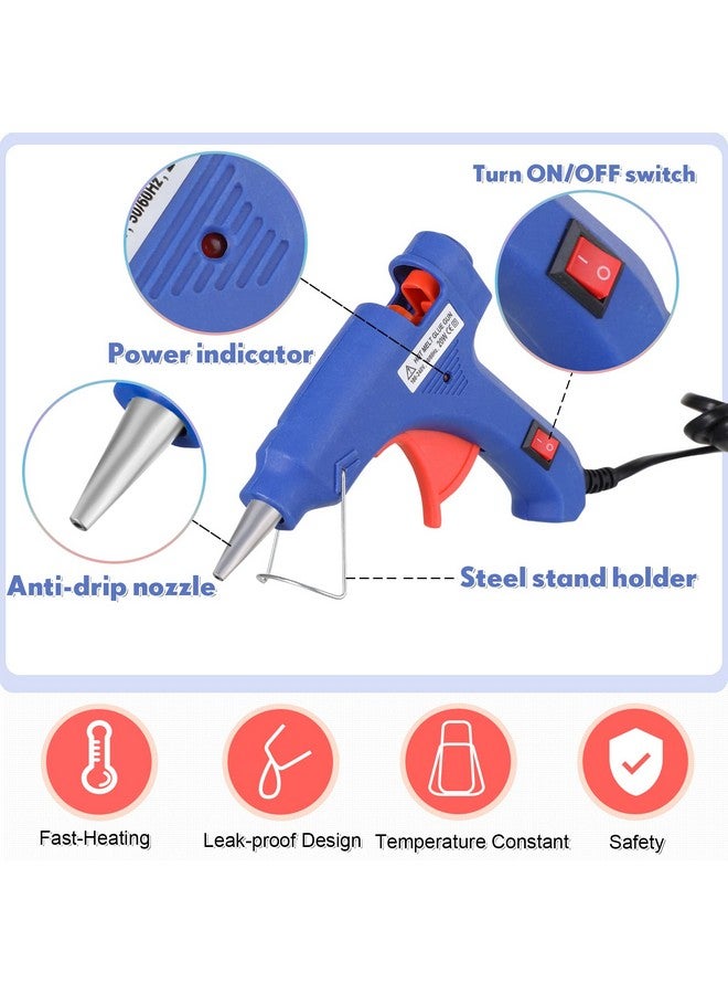 Nuenen 24 Pieces Glue Guns Bulk Mini Hot Glue Guns Craft Glue Guns With Glue Sticks Kids Glue Guns Hot Melt Guns For Arts Crafts Diy School Project Quick Repairs Assorted Color (Assorted Color 24 Pcs) - Image 2