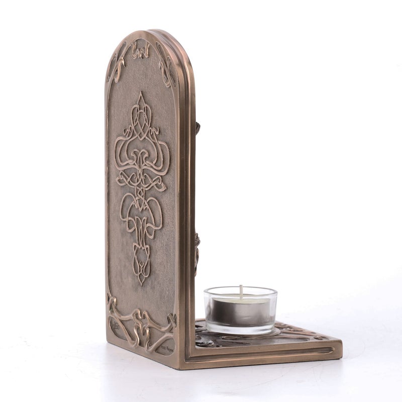 Veronese Design Earth Life Magic Tree of Life Tealight Candle Holder by Selina Fenech Cold Cast Resin Antique Bronze Finish - Image 5