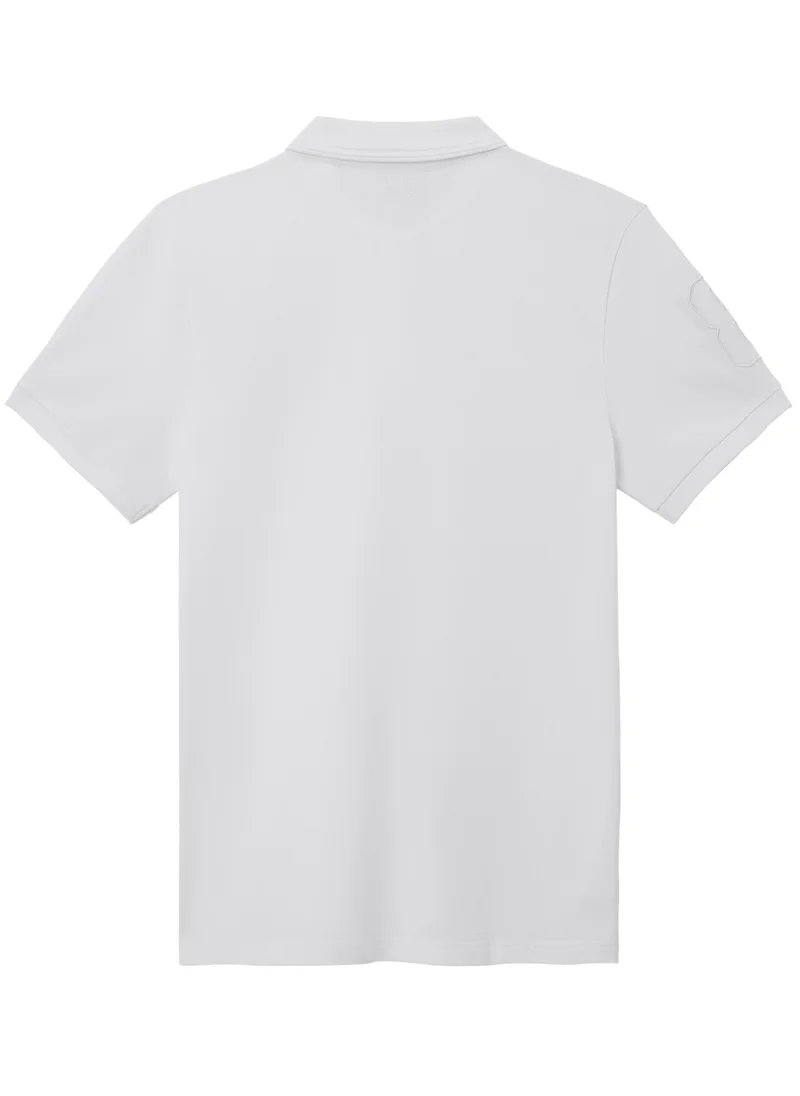 GIORDANO Men's Lion Polo White