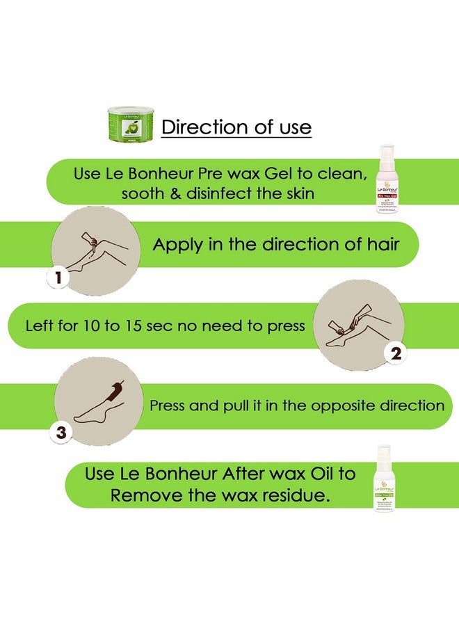 Le Bonheur.. Apple Brazilian Wax For Sensitive Skin And Delicate Areas Green 250 G - Image 4