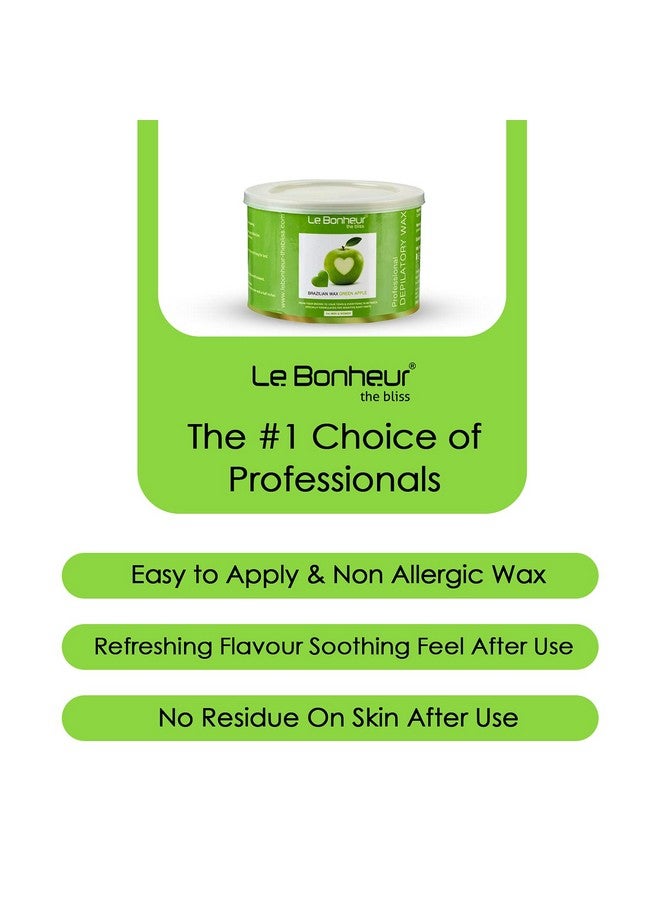 Le Bonheur.. Apple Brazilian Wax For Sensitive Skin And Delicate Areas Green 250 G - Image 2