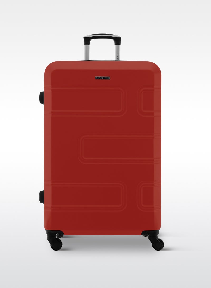 PARAJOHN UrbanShield 28-Inch Check-in Luggage – Lightweight ABS Hard Shell Suitcase with 360° Spinner Wheels & TSA Lock - Red - Image 1