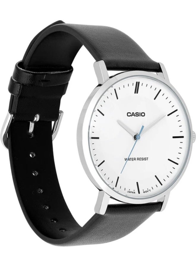 كاسيو ساعة كاسيو إنتايسر للرجال بسوار من الجلد MTP-VT04L-7EDF - Image 2