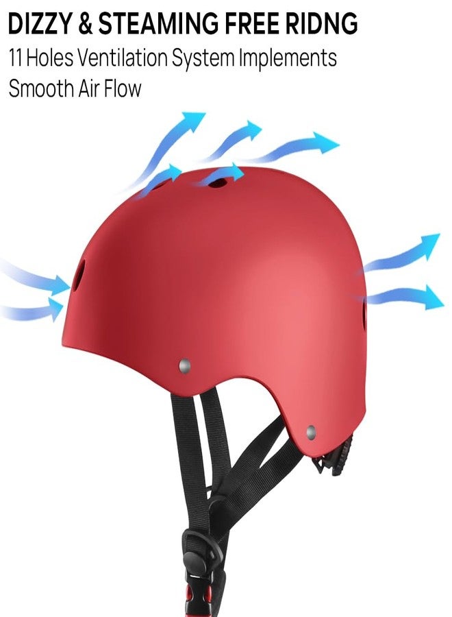 JBM Skateboard Helmet - Lightweight, Adjustable & Ventilated Helmet for Scooter, Roller Skate, Inline Skate - Image 5
