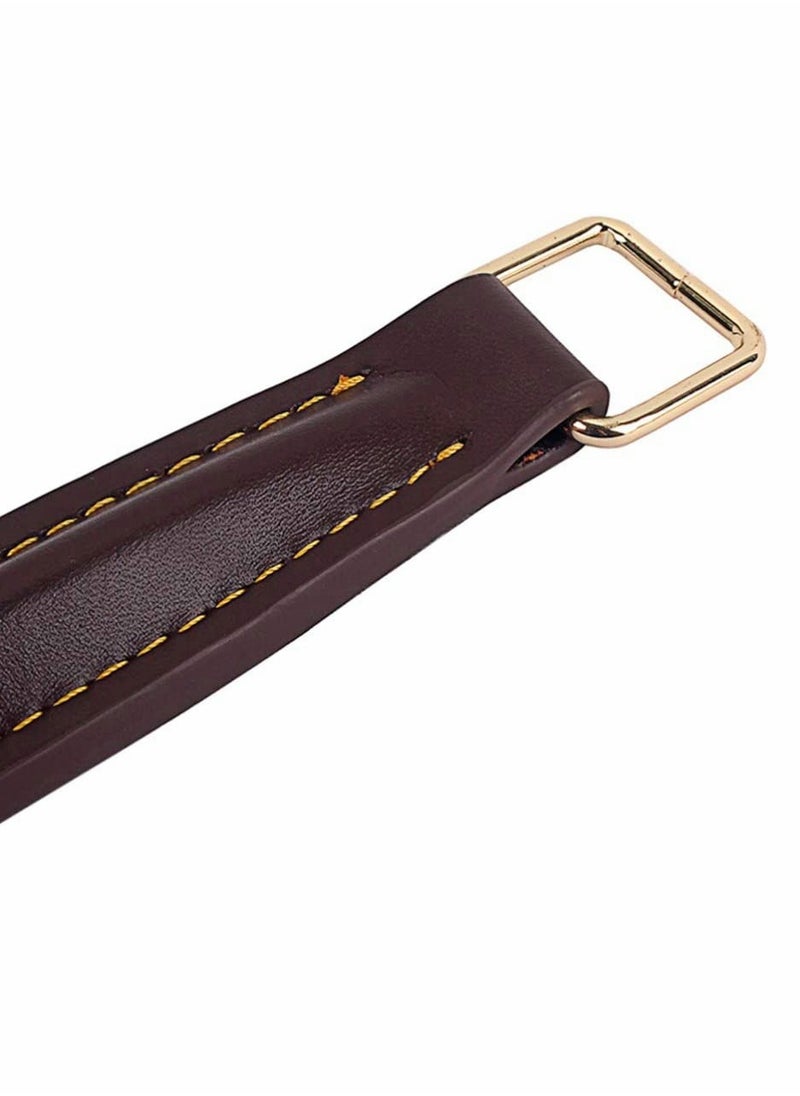 Excefore Guitar Amplifier Handle, Vintage Style Guitar AMP Amplifier Handle, PU Leather Internal Steel, Replacement Amp Handle Strap for Guitar Amplifiers Speaker (Brown)  - Image 5