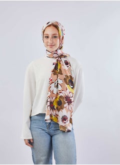 Stylish Printed Chiffon Satin Scarf Multicolour