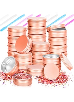 MotBach 24 Pack 0.5oz Tin Jars, 15ml Metal Tin cans, 1/2 Ounce Aluminum tin can jar Containers with Lid for Lotion Bars, Spices, Salve, Beard Balm, Balms, Toiletries, Creams, Samples, Makeup Cosmetic