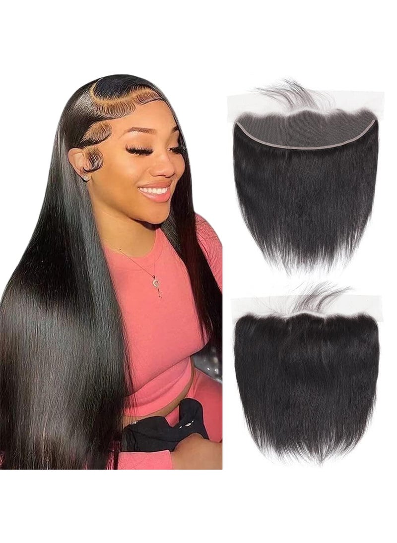 QTHAIR - QTHAIR Brazilian Straight Human Hair Transparent HD Lace Frontal 100 Unprocessed Virgin Human Hair Ear to Ear Lace Frontal Silky Straight Human Hair Frontal 18 Inch 13x4 frontal - Image 1