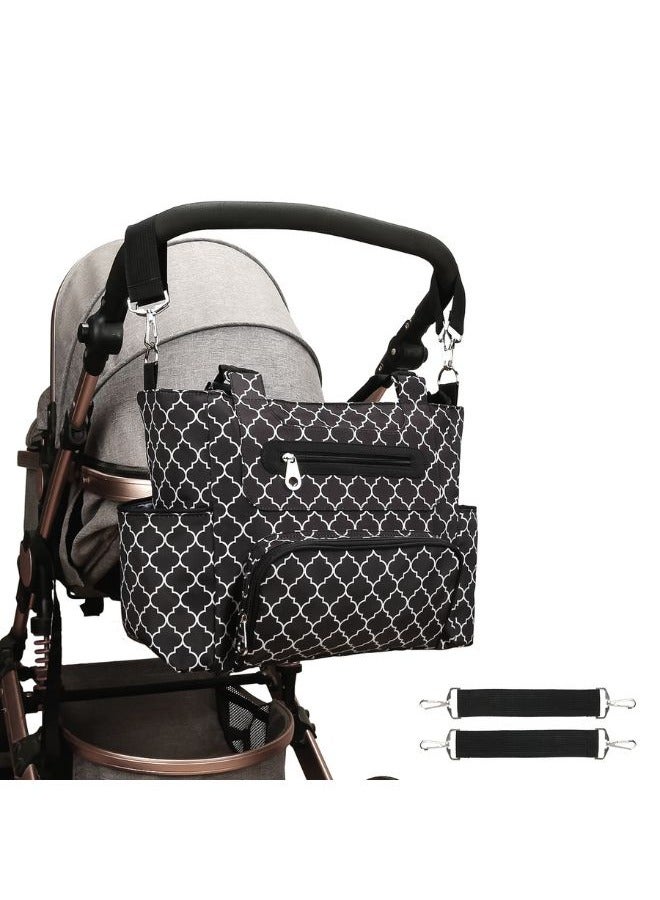 Set Of 6 Diaper Bag With Hooks And Nappy Changing Mat
