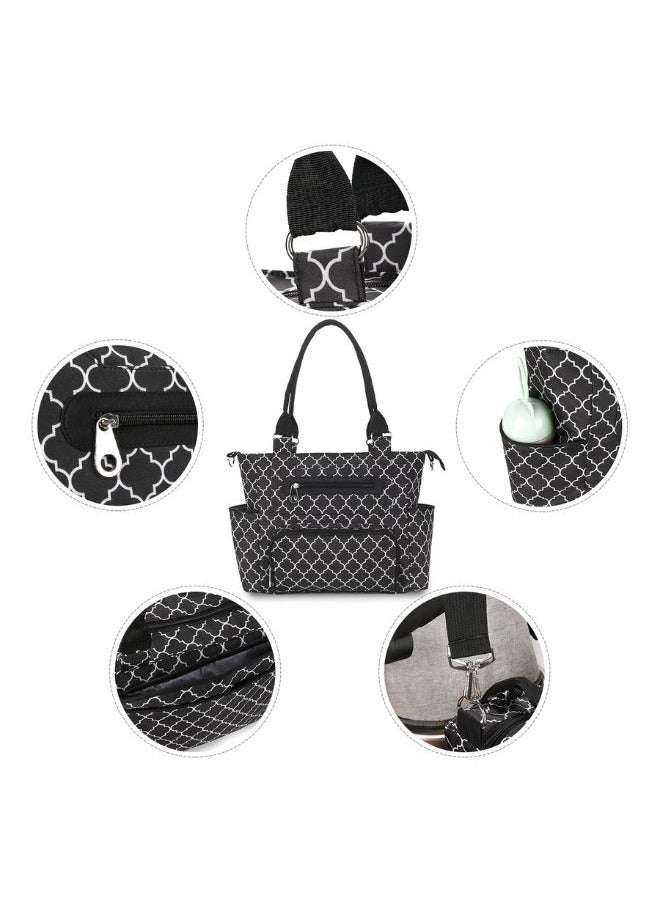 Set Of 6 Diaper Bag With Hooks And Nappy Changing Mat