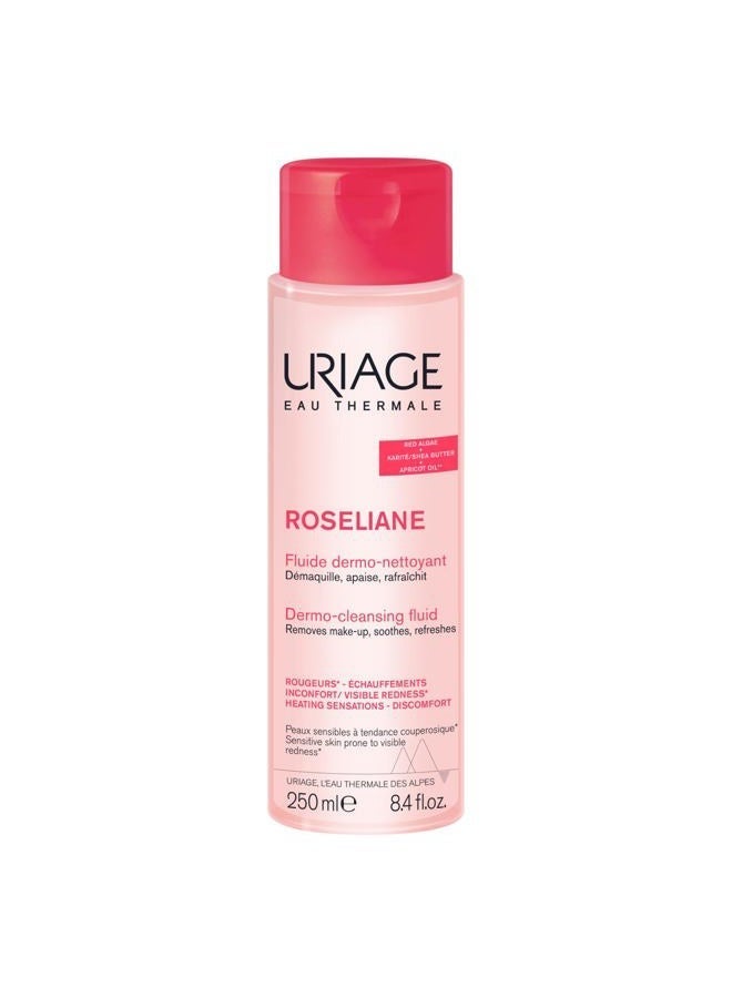Uriage Roséliane Dermo-Cleansing Fluid Lotion 250 ml - Soothes, Moisturises, Reduces Redness for Sensitive Dry Skin - Long-Lasting Comfort & Proven Results - Image 3