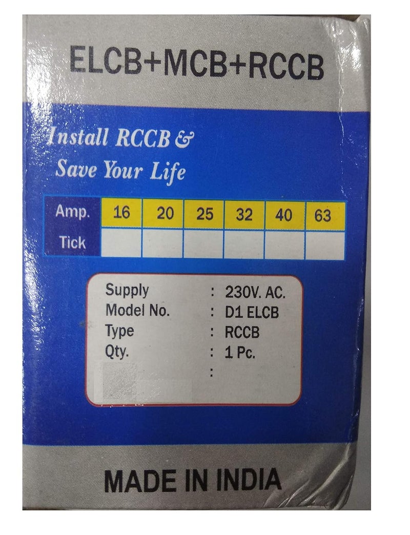 MLD MLD HighLow Voltage Protection Single Phase 2 Pole ELCB RCCB ISI Marked MCB 32 A with High Voltage Overload Protection Current 3 to 30 Ma Shock Guard  - Image 4