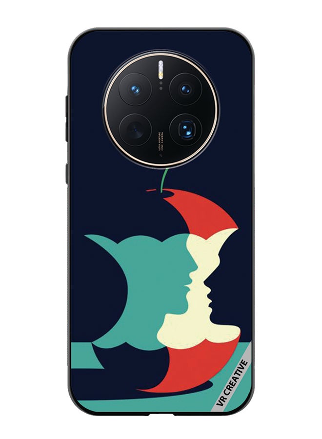 VR CREATIVE Protective Case Cover For Huawei Mate 50 Pro Eaten Apple Design Multicolour - Image 1