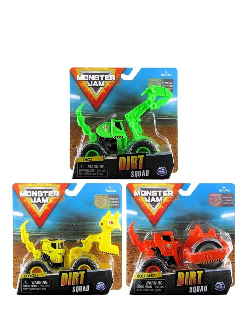 Monster Jam 1:64 Vehicles Dirt Squad Pack of 1 - Assortment - 1 Piece Only