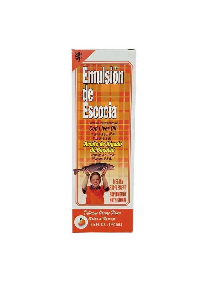 Menper Emulsion De Escocia. Cod Liver Oil Dietary Supplement. Rich In Vitamins A D E And B1. Orange Flavored. 6.5 Fl.Oz / 192 Ml. Pack Of 3 - Image 3
