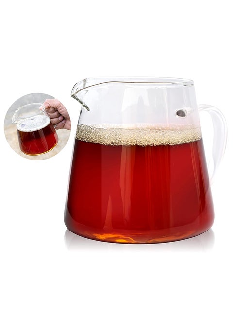 V60 Coffee Server Heat Resistant Glass Pot Pour Over Coffee Tea Server Kettle Coffee Maker Teapot Hand Drip Pour Over Coffee Maker 450ML