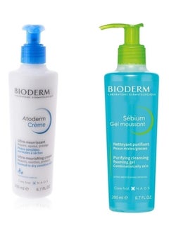 Bioderm Bioderma Body Wash 200ml + Bioderma Sensibio HCl Targeted Foaming Gel Wash 200ml 