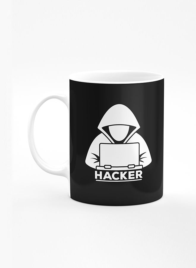 Stylizedd Designer Printed Coffee Mug with Heavy Duty Handle 11oz Ceramic Personalised Gift Mugs Cup [Microwave Safe & Dishwasher Proof] - Hacker - Image 1