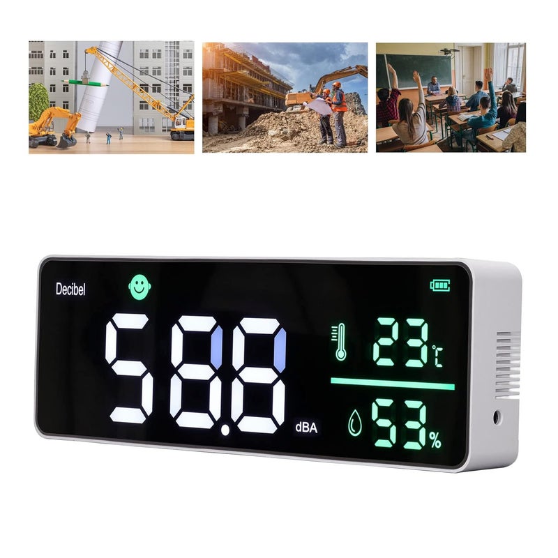 عداد قياس مستوى الصوت بشاشة LED كبيرة مع إنذار تلقائي للتركيب على الحائط - Image 4