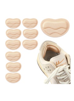 Y&D Shoe Inserts 10 Pair Heel Cups Pads Protectors Comfort Ball of Cushion Foot Pain Relief Loose Boot Non-Slip Silicone Filler Fit Bottom Cover Stickers Petals Insoles Soles Grips Replacement  - Image 1