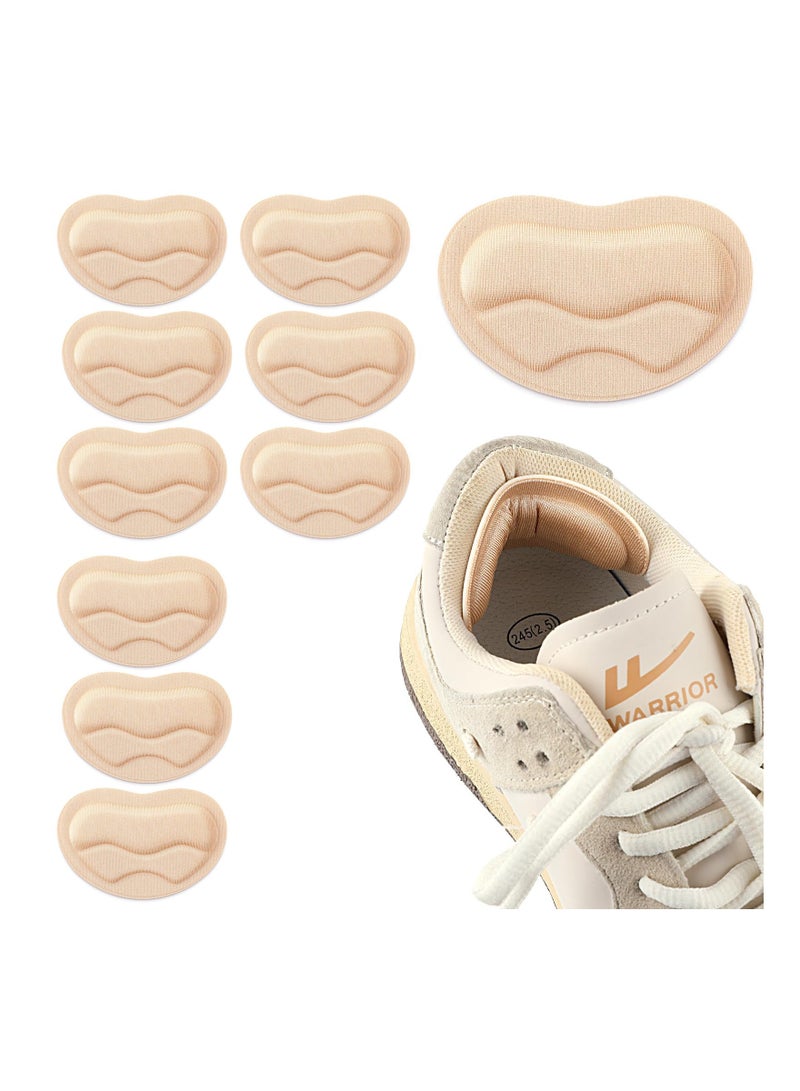 Y&D Shoe Inserts 10 Pair Heel Cups Pads Protectors Comfort Ball of Cushion Foot Pain Relief Loose Boot Non-Slip Silicone Filler Fit Bottom Cover Stickers Petals Insoles Soles Grips Replacement  - Image 1