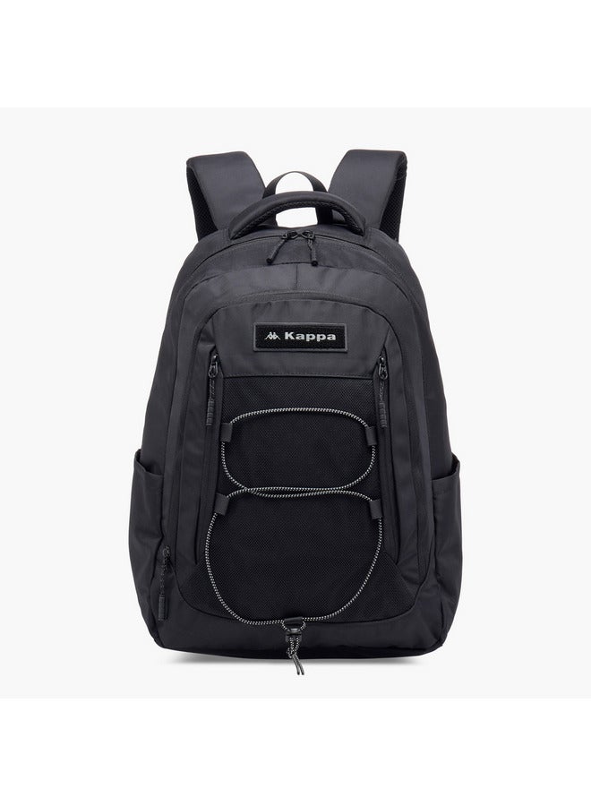 كابا حقيبة ظهر بشعار مطرز للجنسين بأحزمة قابلة للتعديل وإغلاق بسحاب - Image 1