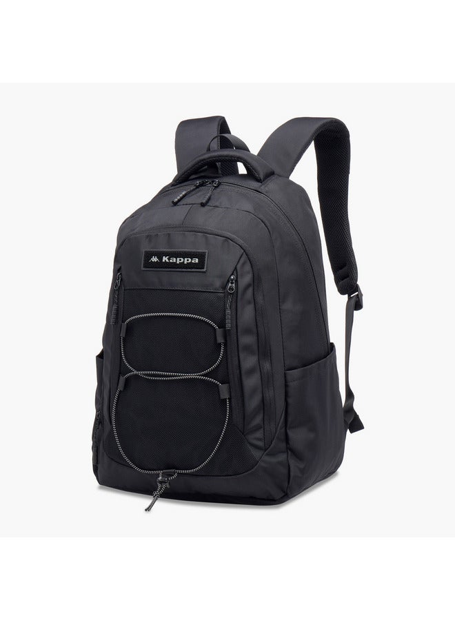 كابا حقيبة ظهر بشعار مطرز للجنسين بأحزمة قابلة للتعديل وإغلاق بسحاب - Image 2