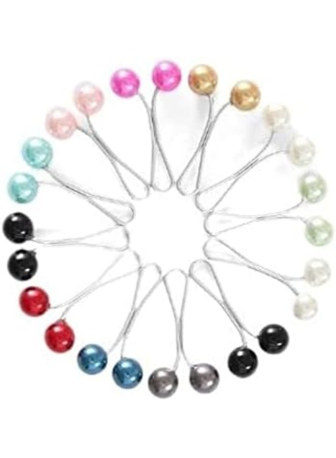 Luxuria Colorful Hijab Pin Set - Multicolor - 12 Pieces - Image 3