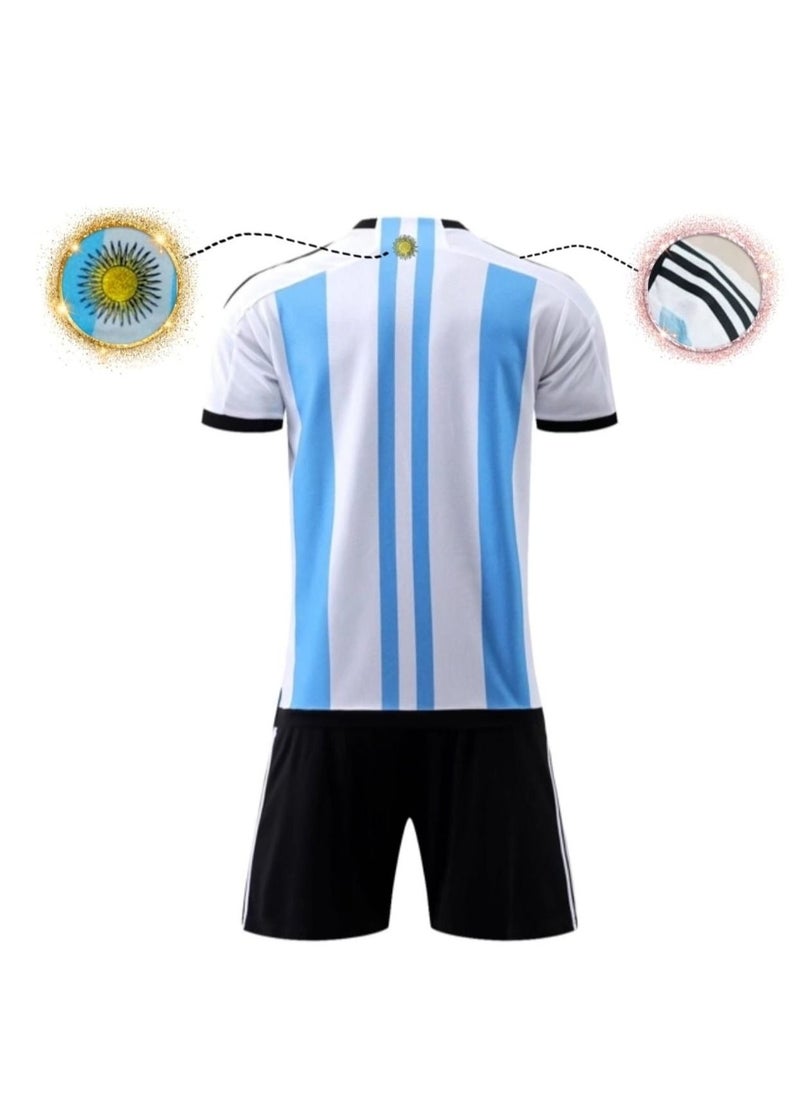 Generic - Argentina National Home Football Jersey Kit T-Shirt And Shorts - Image 1