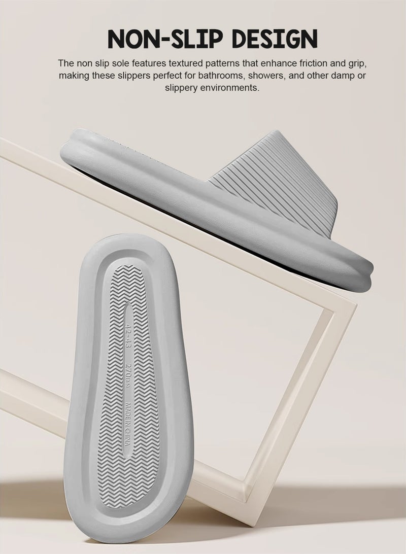 HomarKet Pillow Slippers Bathroom Shower Slippers,Anti-slip Soft Lightweight House Shower Slippers Super Quick Drying EVA Slippers for Men & Women Home Slippers for Indoor & Outdoor - Image 3