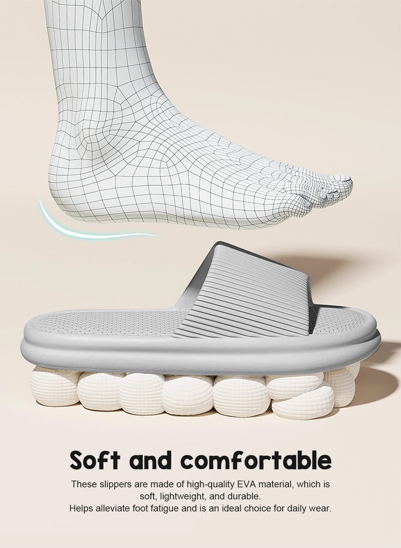 HomarKet Pillow Slippers Bathroom Shower Slippers,Anti-slip Soft Lightweight House Shower Slippers Super Quick Drying EVA Slippers for Men & Women Home Slippers for Indoor & Outdoor - Image 2