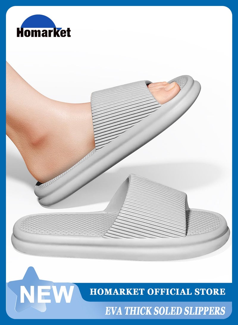 HomarKet Pillow Slippers Bathroom Shower Slippers,Anti-slip Soft Lightweight House Shower Slippers Super Quick Drying EVA Slippers for Men & Women Home Slippers for Indoor & Outdoor - Image 1