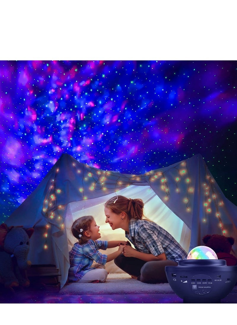 Baytion LED Star Light Projector – Baytion Starry Night Light with Ocean Wave Projection, Bluetooth Music Speaker, Remote Control & Timer, Rotating Galaxy Light Show for Kids Room, Bedroom, Living Room, Home Decor & Relaxation Lighting  - Image 2