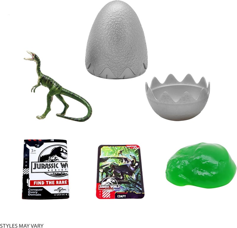 JURASSIC WORLD Rebirth Captivz Slime Egg with Pop N Lock Dinosaur, Collector Guide & Mystery Dinosaur Egg Toy, Surprise Slime Action Figure for Boys - Image 3