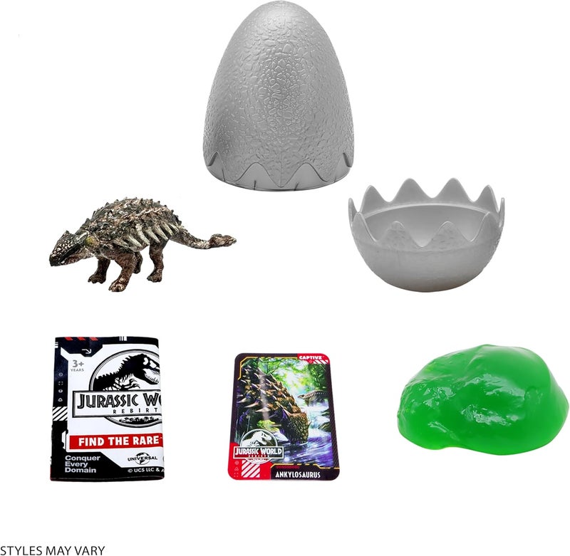 JURASSIC WORLD Rebirth Captivz Slime Egg with Pop N Lock Dinosaur, Collector Guide & Mystery Dinosaur Egg Toy, Surprise Slime Action Figure for Boys - Image 2