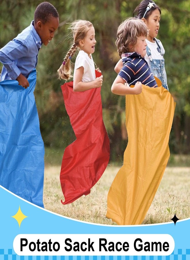 succulentlovers 14PCS Potato Sack Race Bags, Outdoor Games Sack Race Bags Kit Include Potato Sacks, 3-Legged Race Bands, Plastic Medals, Carnival Outdoor Lawn Party Field Day Games for Adults & Family - Image 3