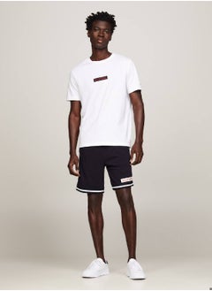 TOMMY HILFIGER Men's Hilfiger Monotype Logo Patch T-Shirt -  Pure cotton, White  - Image 4