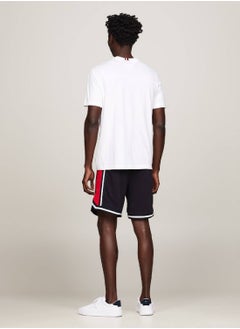 TOMMY HILFIGER Men's Hilfiger Monotype Logo Patch T-Shirt -  Pure cotton, White  - Image 2